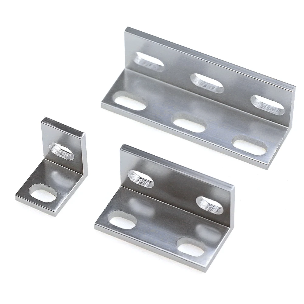 8Pcs/Lot Single/Double/Triple Universal L Type Corner Bracket Fitting Connector Angle Brackets for 20 Series Aluminium Profiles