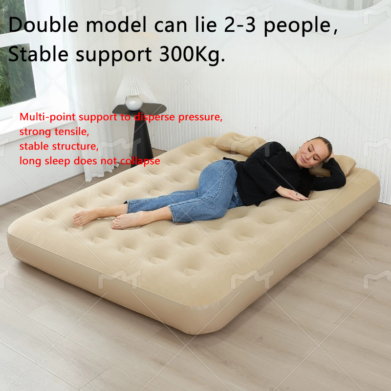 Cama de aire automática, cama inflable para el hogar, colchón de aire individual, cama doble perezosa, colchón de aire portátil para exteriores