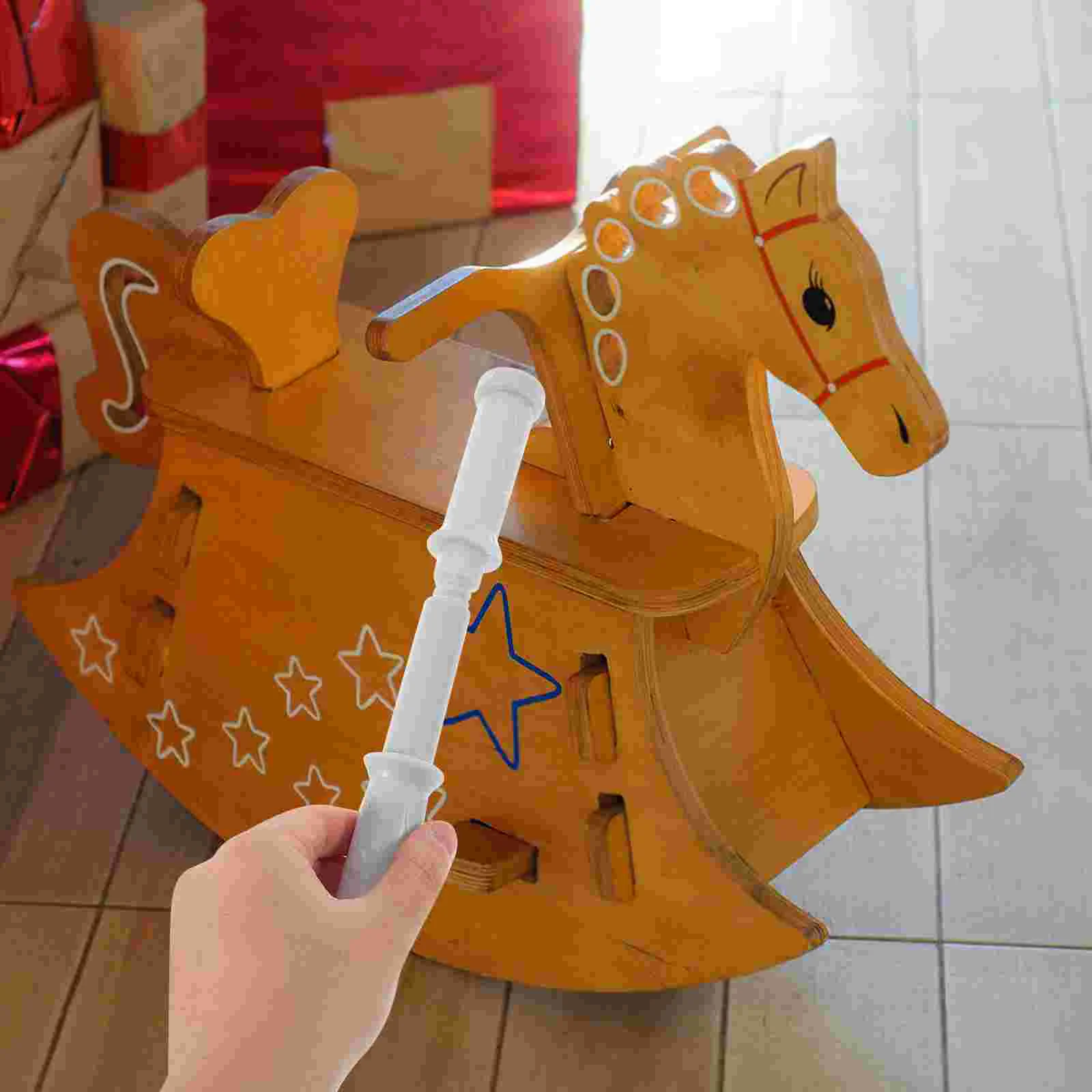 Punho de plástico para brinquedos de cavalo crianças brinquedo lidar com balanço equitação lidar com móveis do bebê plástico universal alças rosqueadas