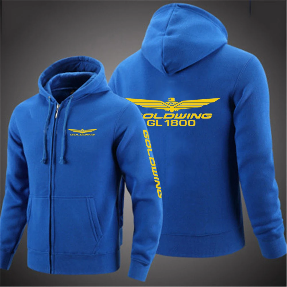 Goldwing GL1800 motocicletas japonesas 2023, nueva Sudadera con capucha con estampado de Color sólido para hombre, sudaderas de ocio, abrigos con capucha y cremallera, chaquetas con cremallera, Top