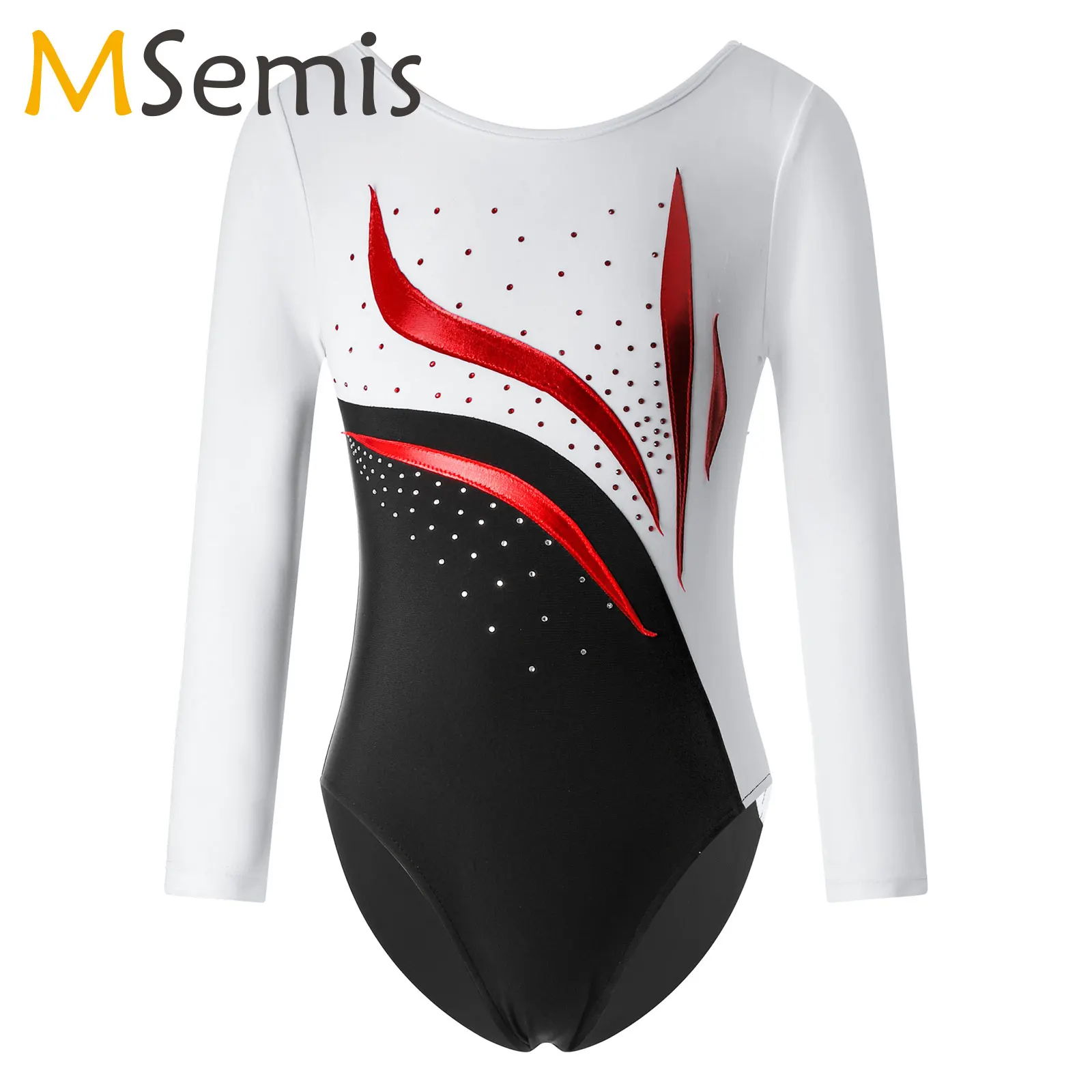 Kinder Mädchen Gymnastik Trikot Lange Ärmel Gymnastik Workout Body Ballett Tanz Trikot Eiskunstlauf Leistung Overall