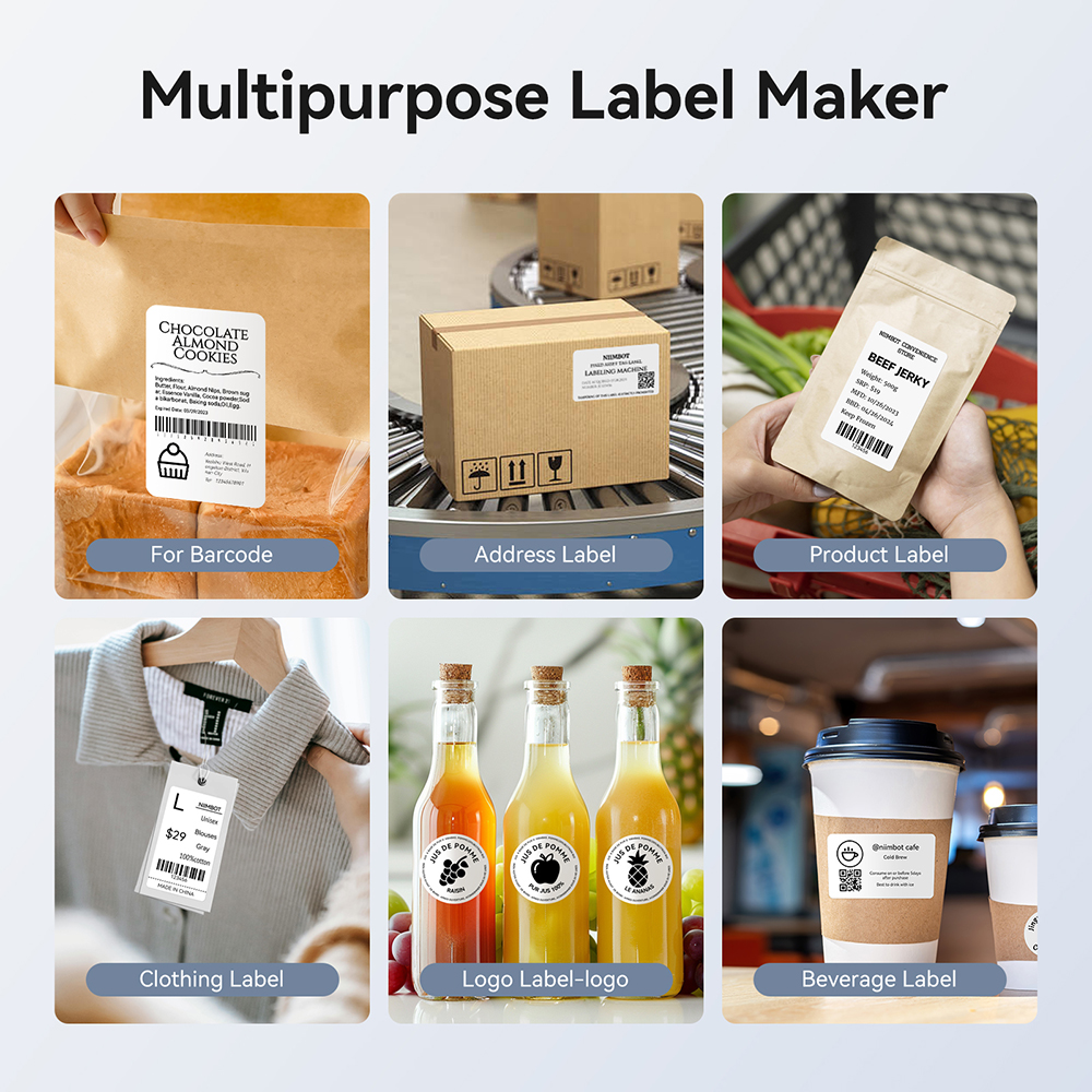 Niimbot B21 Wireless Inkless Label Printer Barcode Label Printer Tag Notes Name Printing Paper Sticker Machine 20mm - 50mm