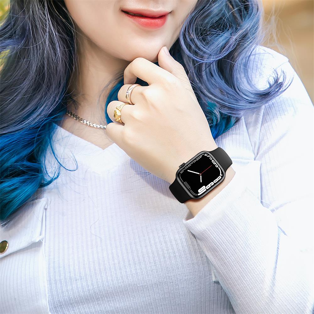 ซิลิโคนสําหรับ Apple Watch Band 44 มม.40 มม.45 มม.41 มม.42 มม.38 มม.49 มม.41 44 45 มม.สร้อยข้อมือ IWatch Series 7 6 5 4 3 SE 8 สายคล้อง