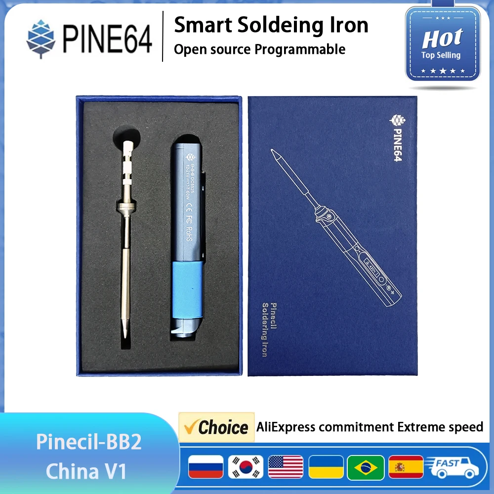Pine64 V1 Pinecil BB2 Smart Portable Soldering Iron Type-C DC PD3.0 Adjustable Digital Temperature Solder Station Not Pinecil V2