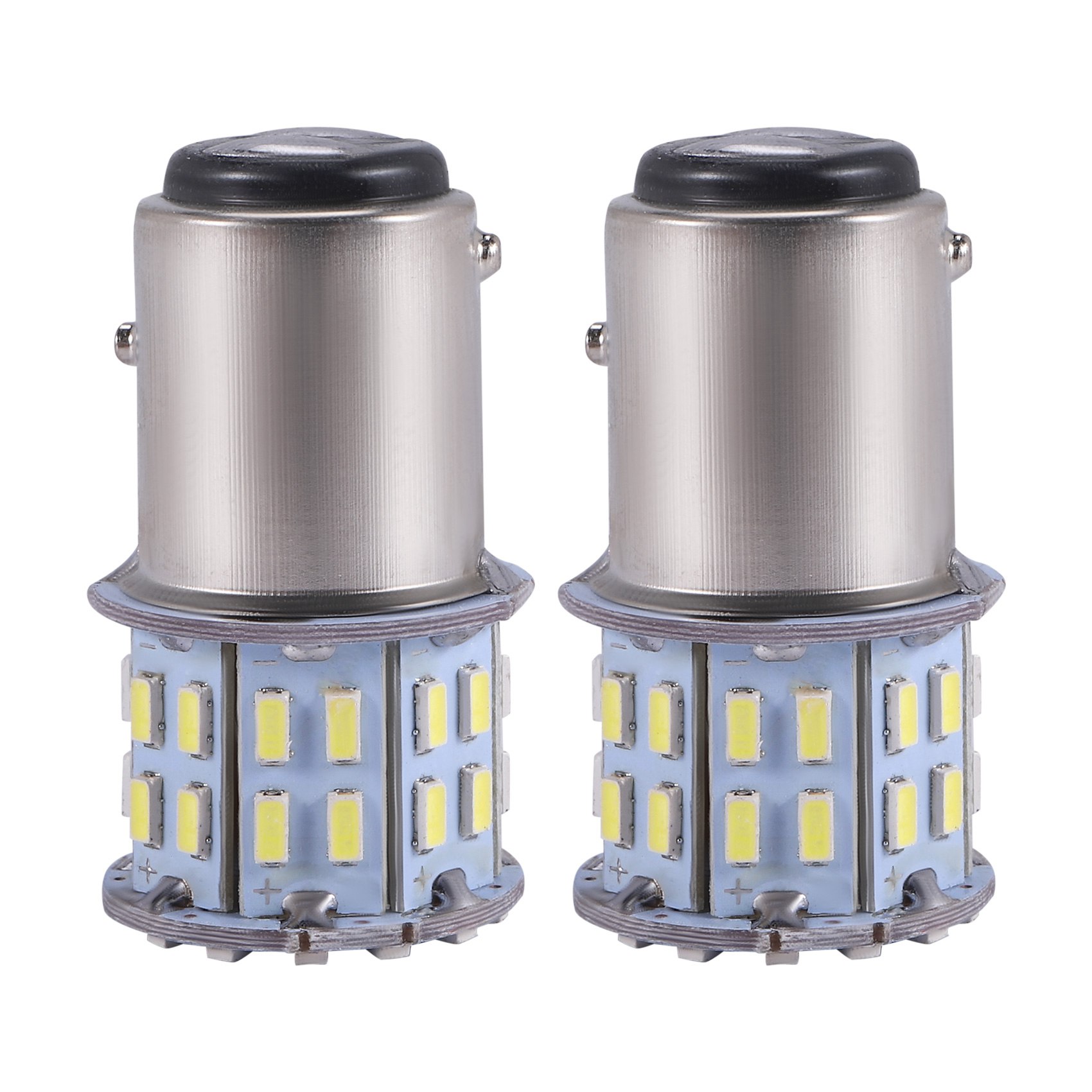 Lâmpada LED de freio na cauda, BA15D, 12V, 1157, 50SMD, 6000K Branco, 2pcs
