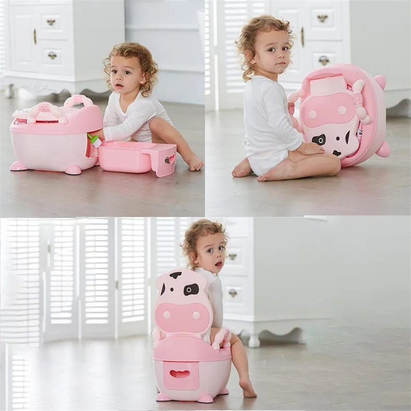 1–6 Jahre alter Kinder-Topf, süßer Baby-Toilettensitz, leicht zu reinigen, Baby-Töpfchen, tragbarer Hocker, sicherer Trainer-Sitz für Jungen und Mädchen, WC