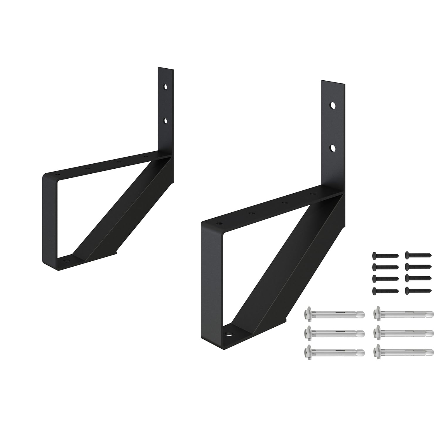 Steel Stair Stringer 1 Step-2 pcs, Pre-drilled Holes Steel Stair Riser for Deck Height 20in,Heavy Duty Outdoor Steps,MAX Load Ca