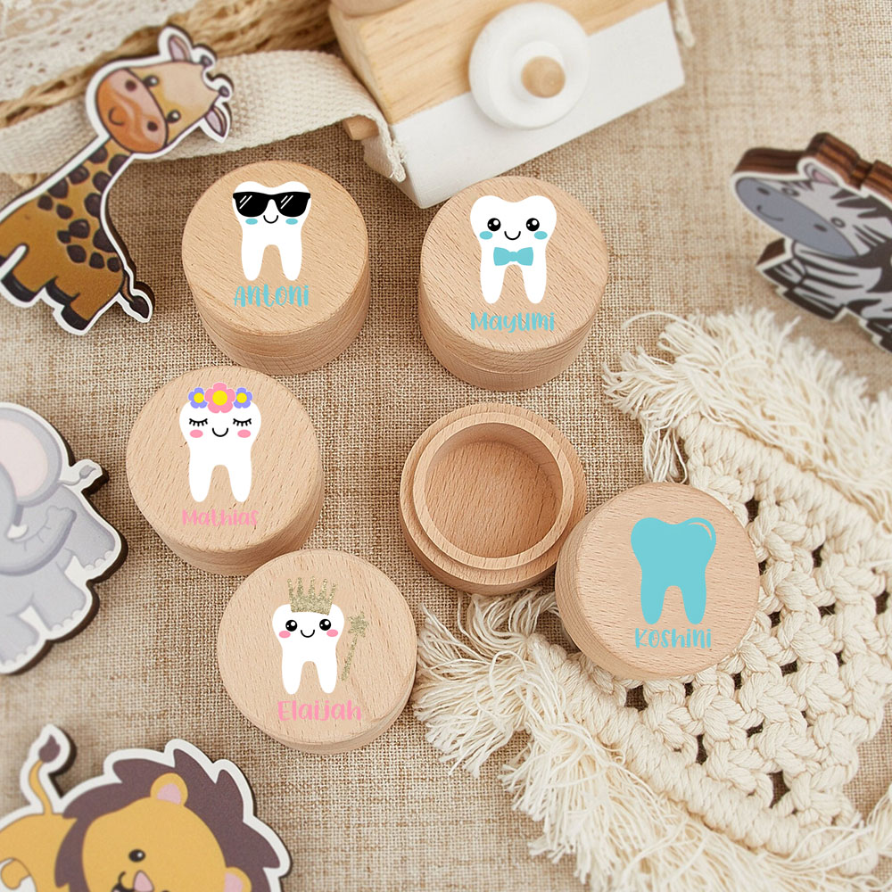 Presentes personalizados para bebês, caixa de fada dos dentes, bandejas de madeira personalizadas, armazenamento de dentes, lembrança, bebê, menina, menino, primeiro presente de aniversário