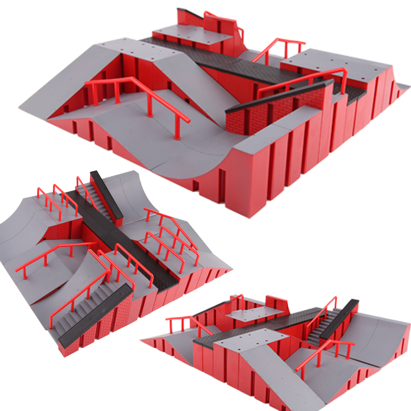 Dedo skate grande cena diy mini parque dedo skate rampa pista escadas local combinação brinquedos para casa interior