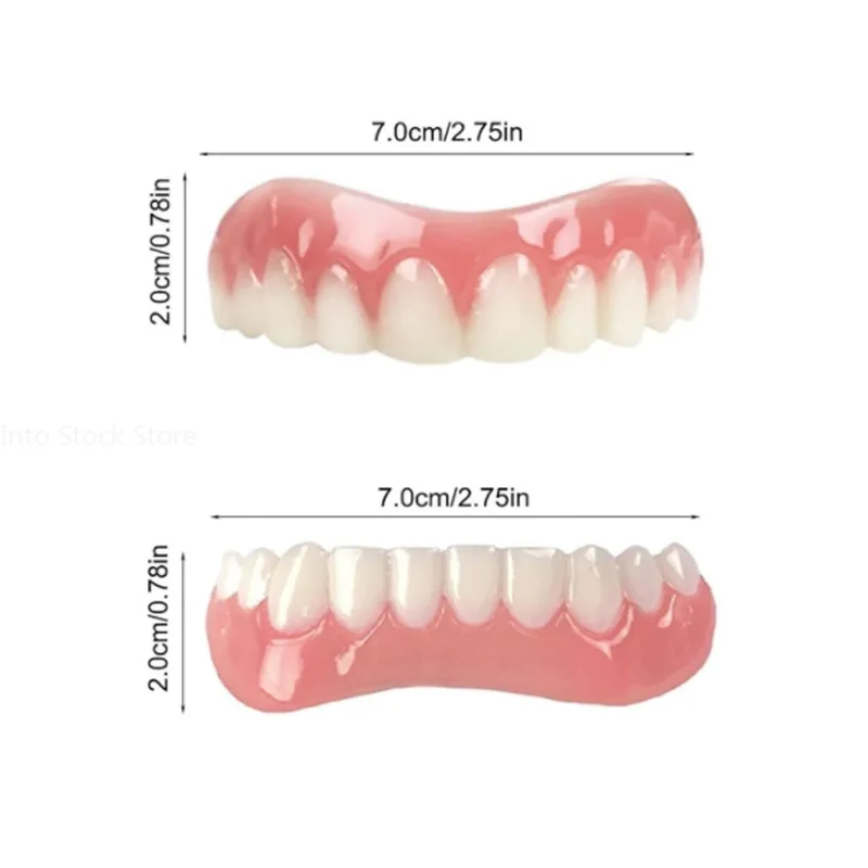 False Teeth Silicone Upper Lower Veneers Perfect Men Women Dental Patches Braces  Simulated Stickers for Teeth Orthodontic