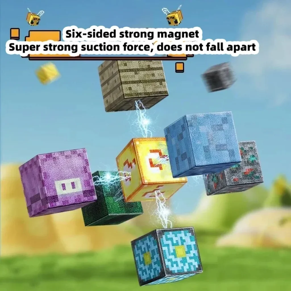 Magnetische bouwstenen Speelgoedopbergdoos Set kan figuren plaatsen Magneetkubus Bouwsteen Speelgoed Cadeau voor jongens Meisjes Kinderen