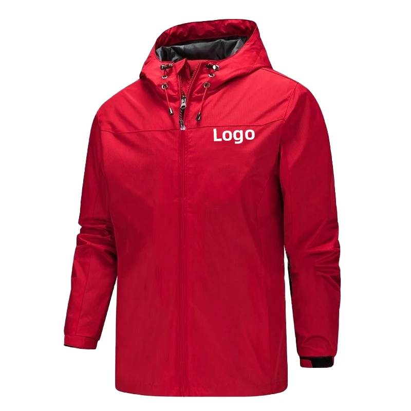Chaquetas de entrenamiento impermeables a prueba de viento para hombres, chaquetas transpirables, chaquetas de montaña al aire libre de moda, personaliza tu logotipo
