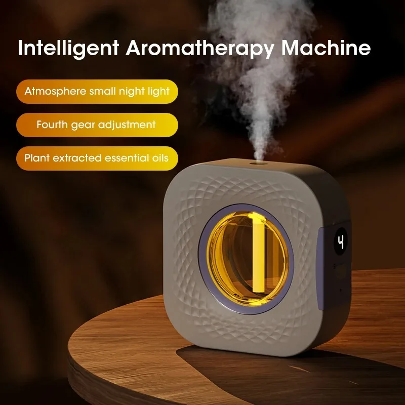 Desktop Diffuser Aromatherapie Machine USB Slimme luchtreiniger met display LED-verlichting