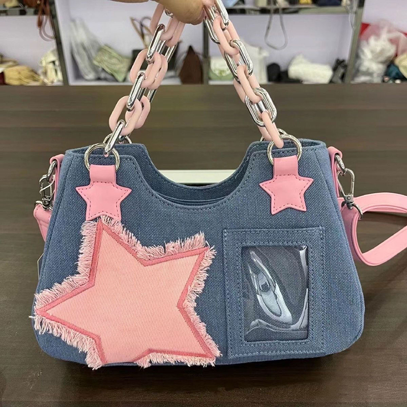 Denim Frauen Unterarm Shopper Totes Große Kapazität Designer Hobo Schulter Tasche Luxus frauen Handtasche Kleine Umhängetasche