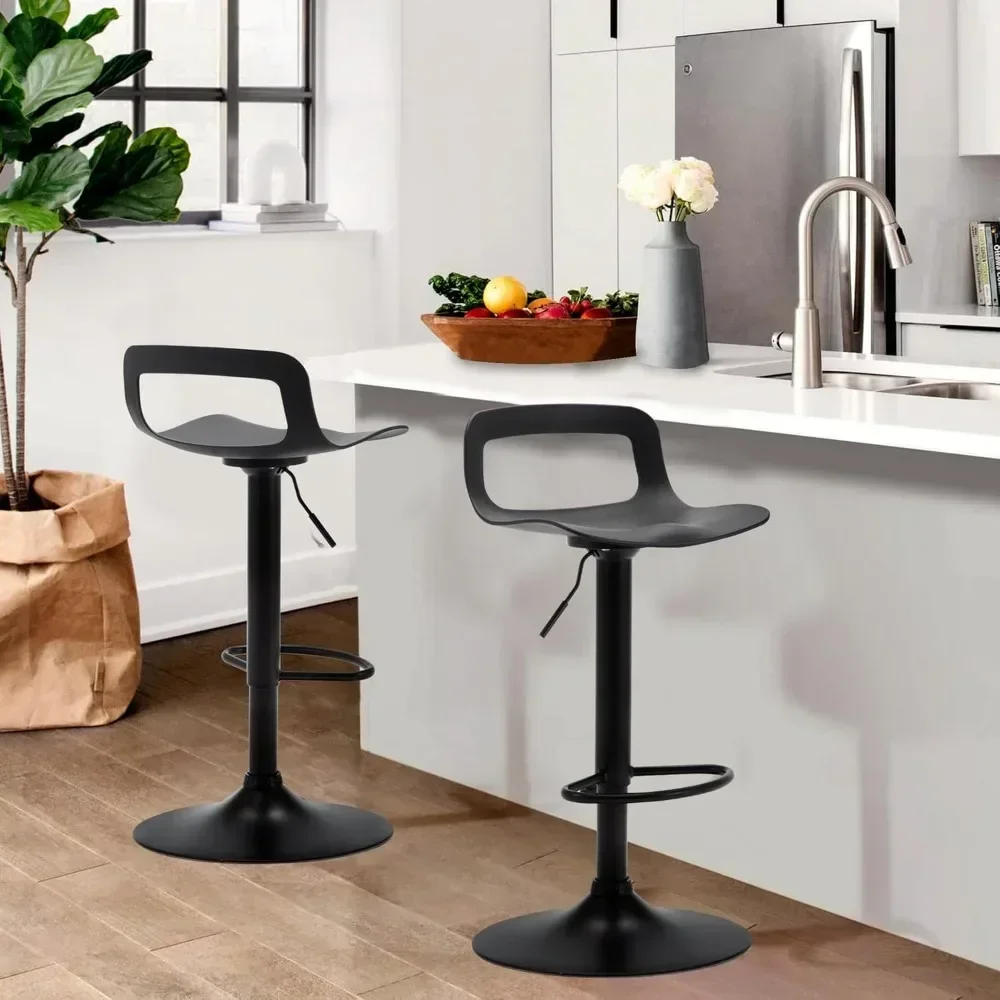 Bars Stools Set of 2, Adjustable Counter Height Barstools,Metal Kitchen Island Bars Chairs,Black bars stools set of 2bars chair