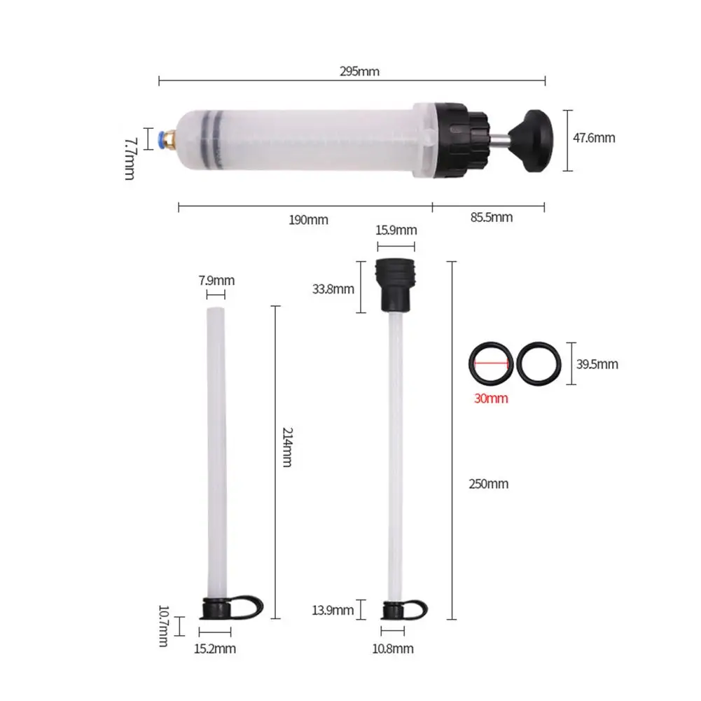 Extractor de aceite y fluido de 0,5l, jeringa para cambio de aceite, botella de transferencia, bomba de extracción de combustible automotriz, herramienta manual, bomba extractora de aceite