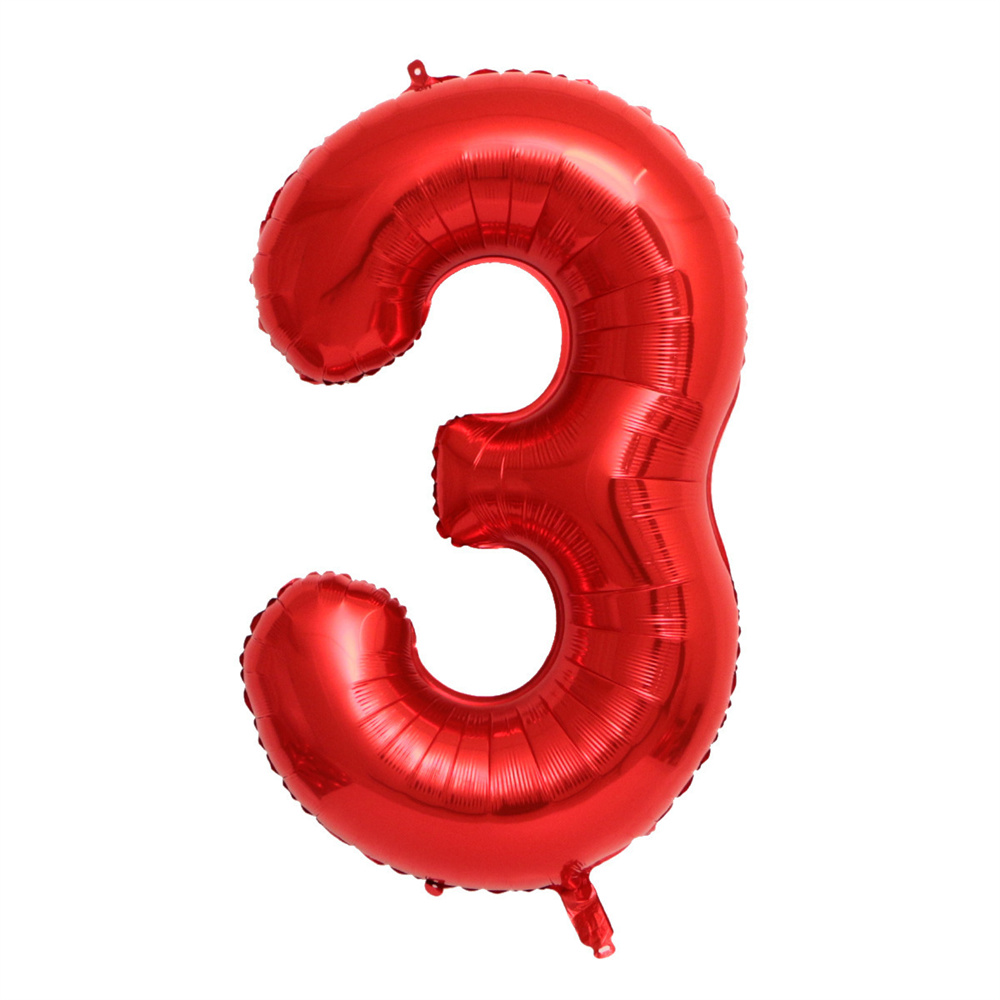 Número vermelho fino 40 polegadas EUA festa de aniversário decoração de feriado balão flutuante