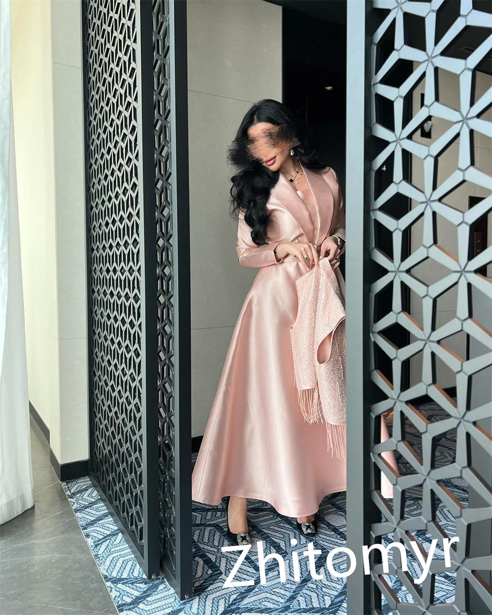 Customized Modern Style Formal Evening Square Collar Ball Gown Tassels Bespoke Occasion  Evening Dresses