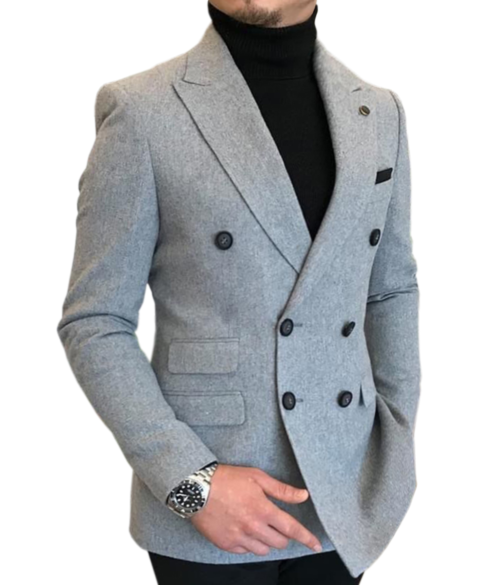 Formal 2022 novo borgonha vermelho cinza lapela smoking masculino fino ajuste ternos casaco jaqueta feita sob encomenda para festa de casamento pano de lã