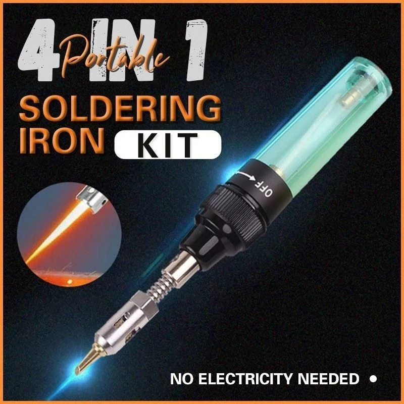 1300 C Butan 4 Trong 1 Xách Tay Hàn Bộ Bút Hàn Đốt Thổi Đèn Pin Gas Hàn Không Dây Butane đầu Dụng Cụ
