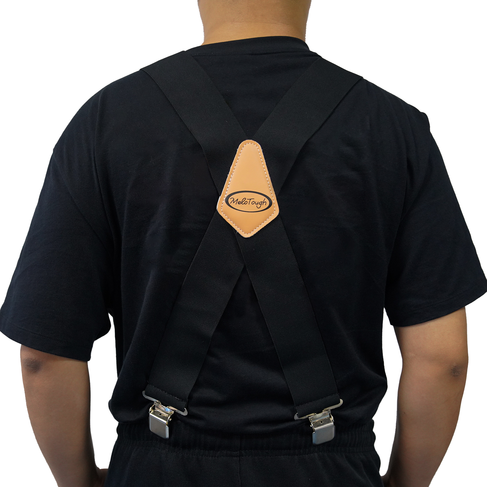 MELOTOUGH-Tirantes totalmente elásticos para hombre, 2 pulgadas de ancho, espalda en X, tirantes de trabajo resistentes, cinturón de herramientas, suspensión