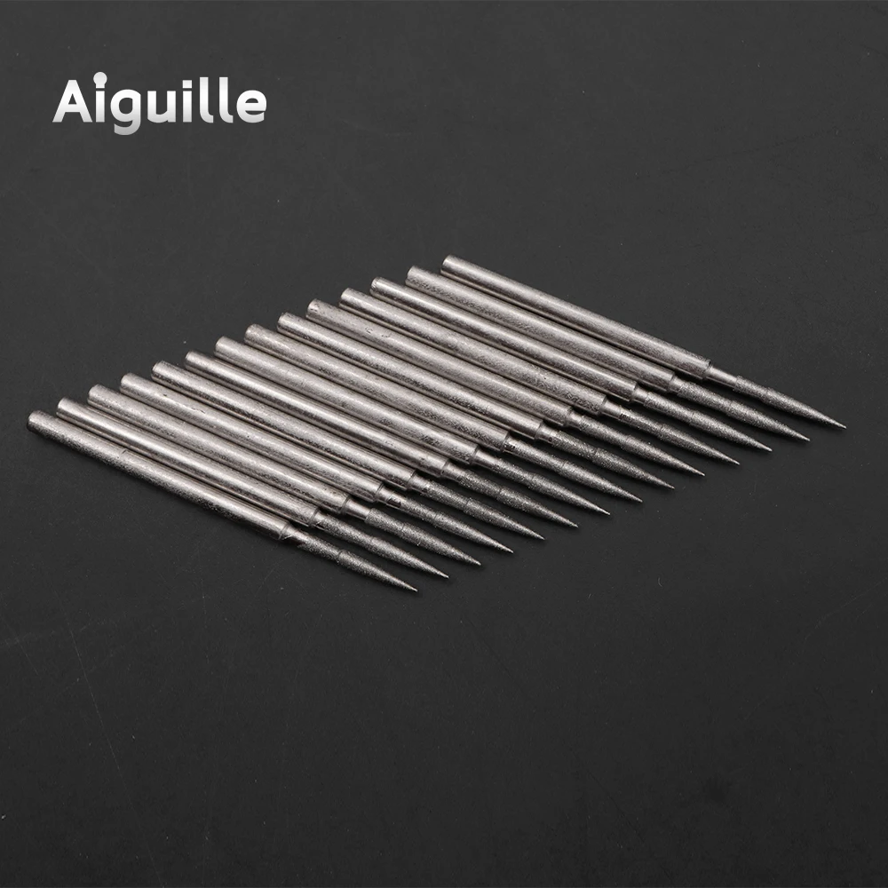 10 Chiếc 400 #2.35Mm 1-6Mm Kim Cương Xay Burr Ngọc Đánh Bóng Kim Cương Bit Răng Bit kim Cương Xay Điểm