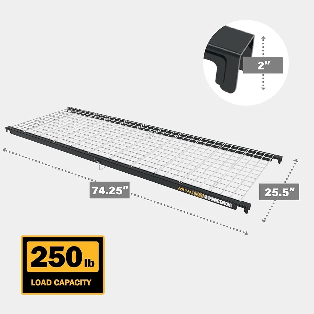 Heavy Duty Storage Shelf Interior Scaffolding 200 lb Capacity Organizers Compatible with Baker Scaffolding Models Efficient