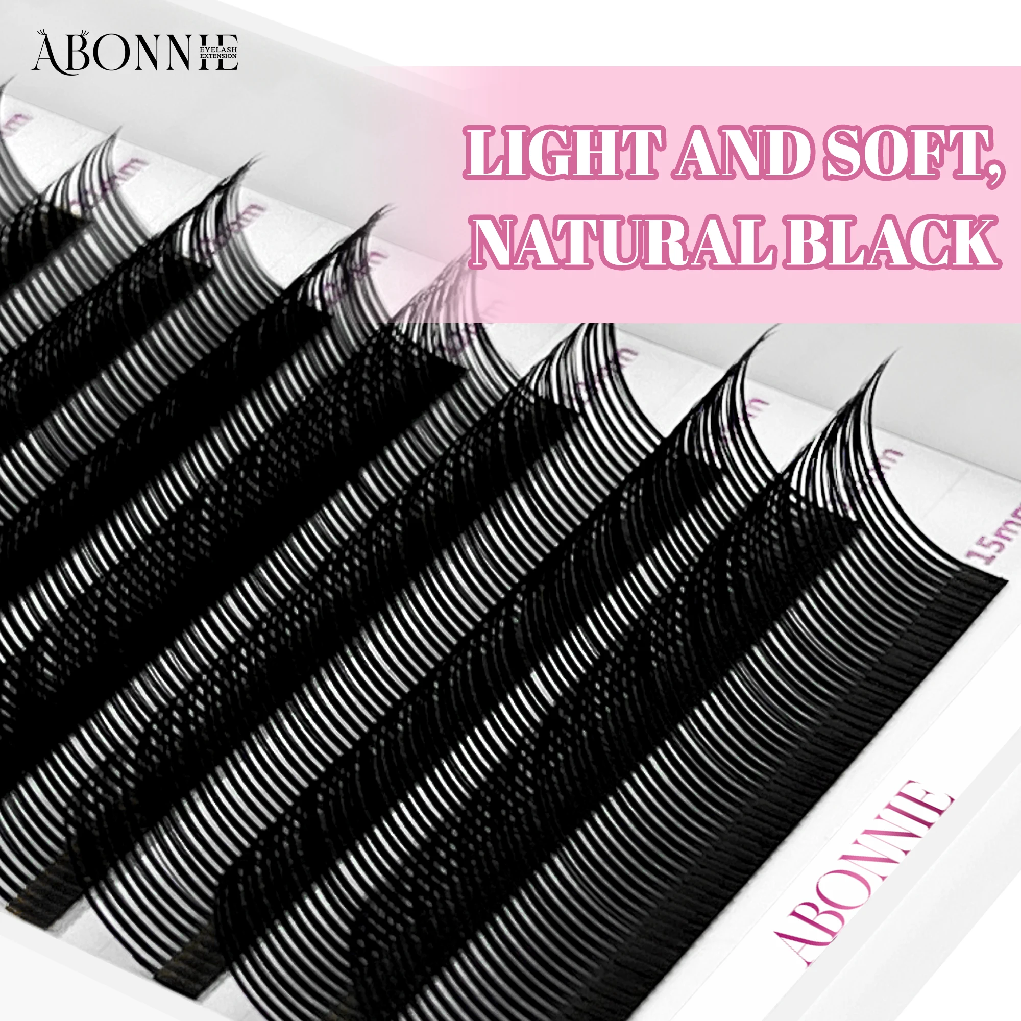 Abonnie 5D Flower Wet Lash Extensions Individual Lashes Brown Volume Soft 5D Flowering Fairy False Easy Fans Volume Eyelashes