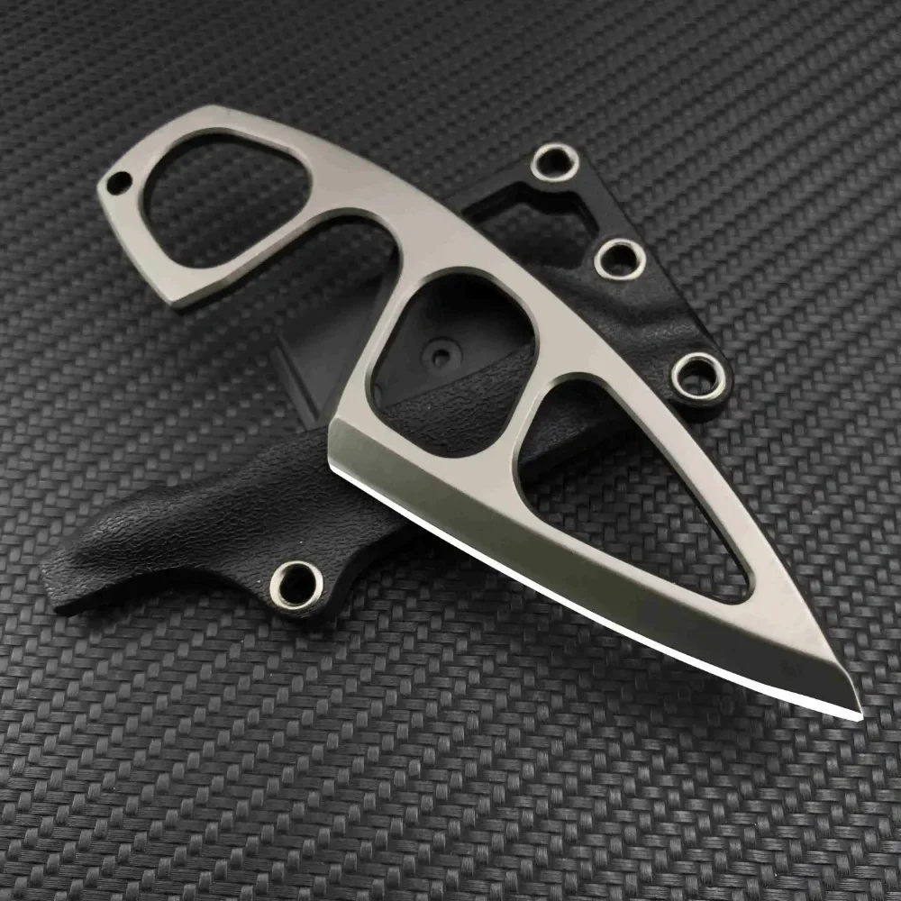 Boker Mini Pocket EDC Collana Piccolo coltello a lama fissa Manico in acciaio 440C con fodero in ABS Coltelli di sopravvivenza tattici per esterni