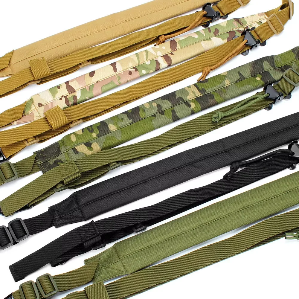 ยุทธวิธีการล่าสัตว์ Quick ปรับ MK2 RIFLE SLING สายคล้องยิง 2 จุดเบาะปืนสลิงสายคล้องไหล่