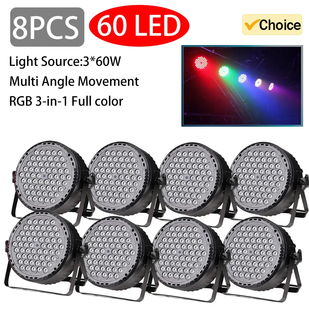 60 * 3W Profesjonalne światło dyskotekowe DMX 512 Sterowanie głosem RGB LED Ktv Bar Party DJ Dekoracyjny projektor efektów świetlnych scenicznych lampa par