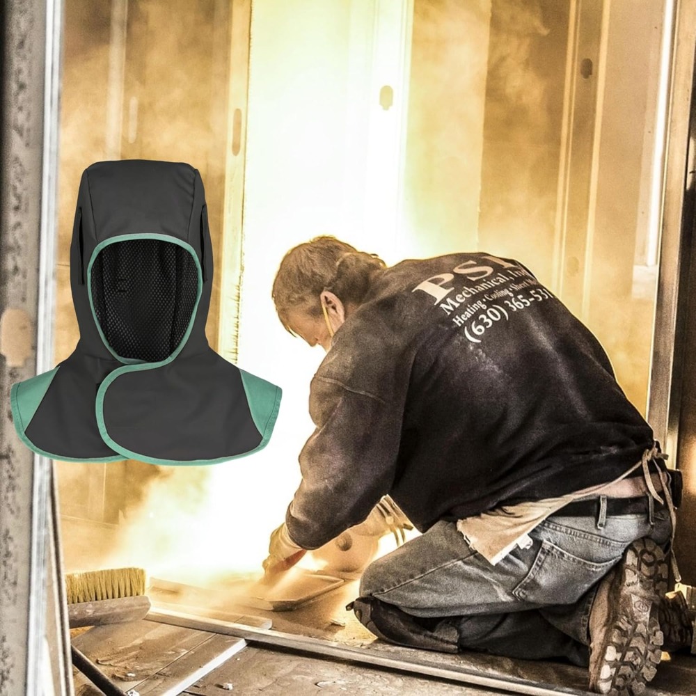 남성용 HotFull 보호 용접 후드 세척 가능 통기성 용접 넥 커버 용접공용 난연성 보호 용접 캡