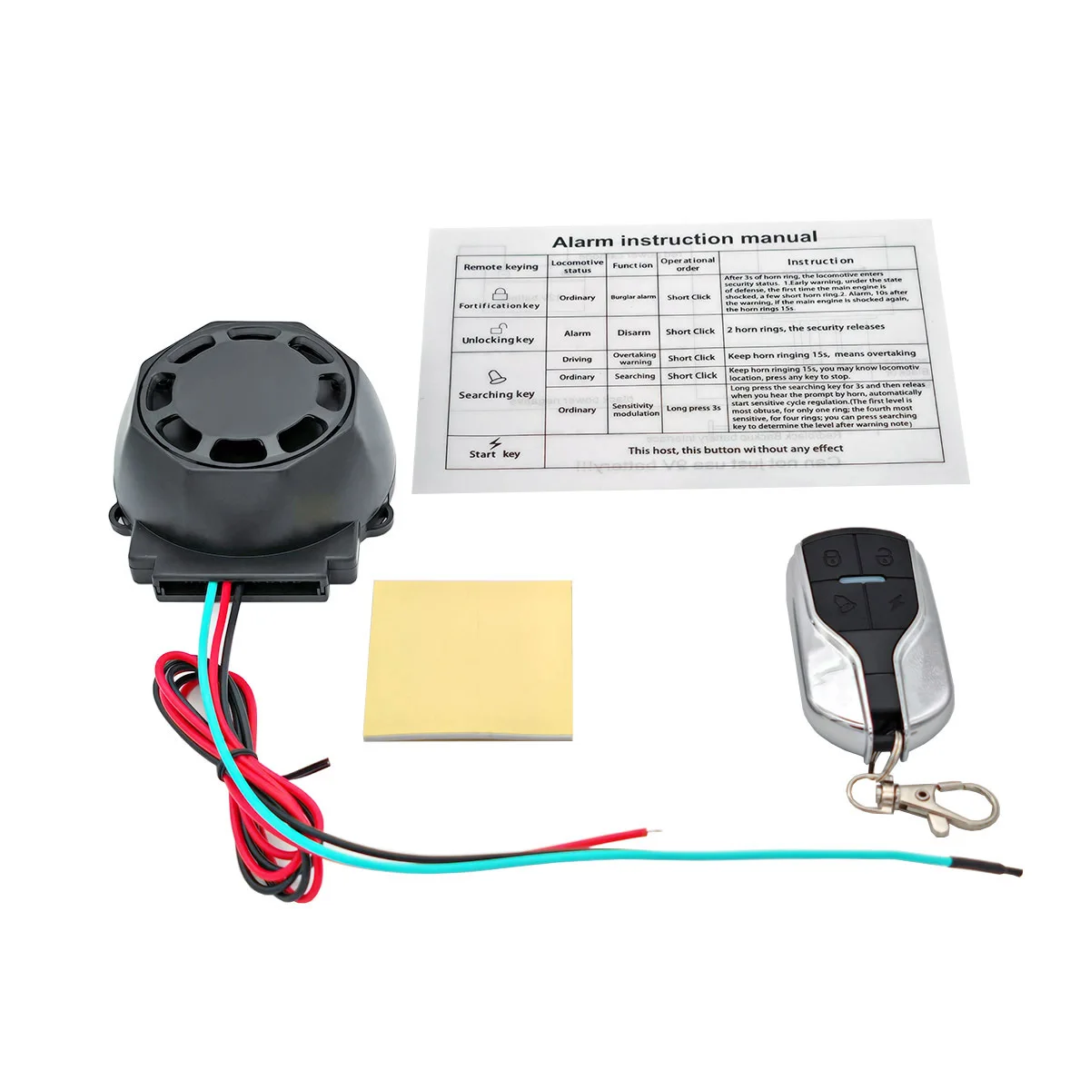 Alarma antirrobo para motocicleta, sistema de alarma de vibración universal de 12V, simple para instalar una variedad de métodos fijos