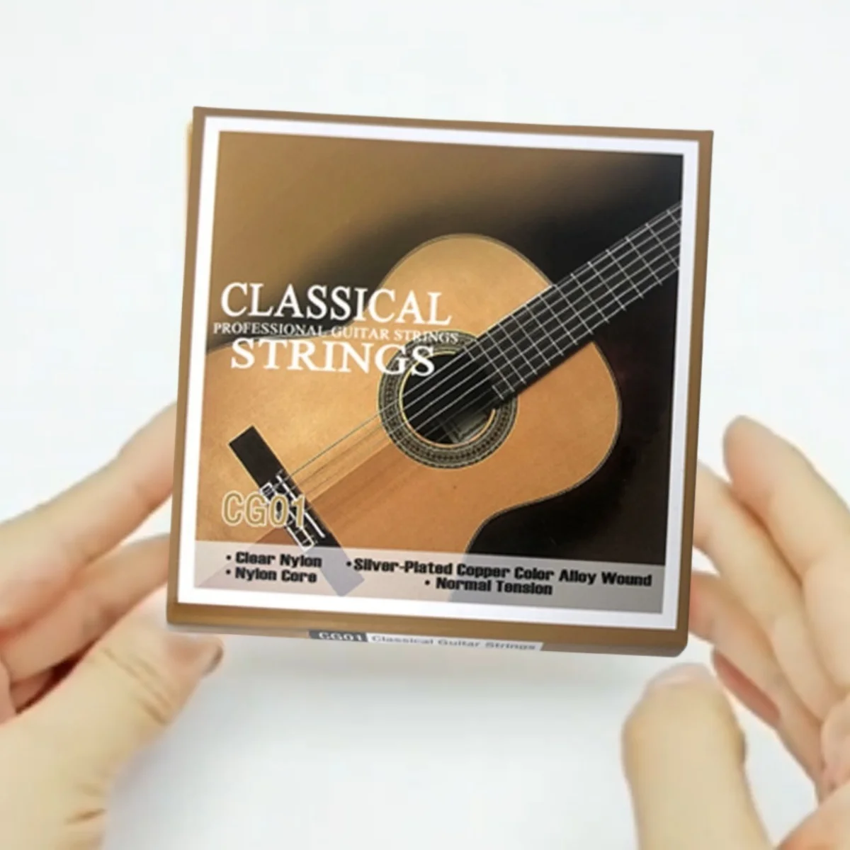 Corde per chitarra classica da 6 pezzi - Bassi con anima in nylon - Lega di rame placcata in argento avvolta - Tensione normale/Accessori per parti di chitarra