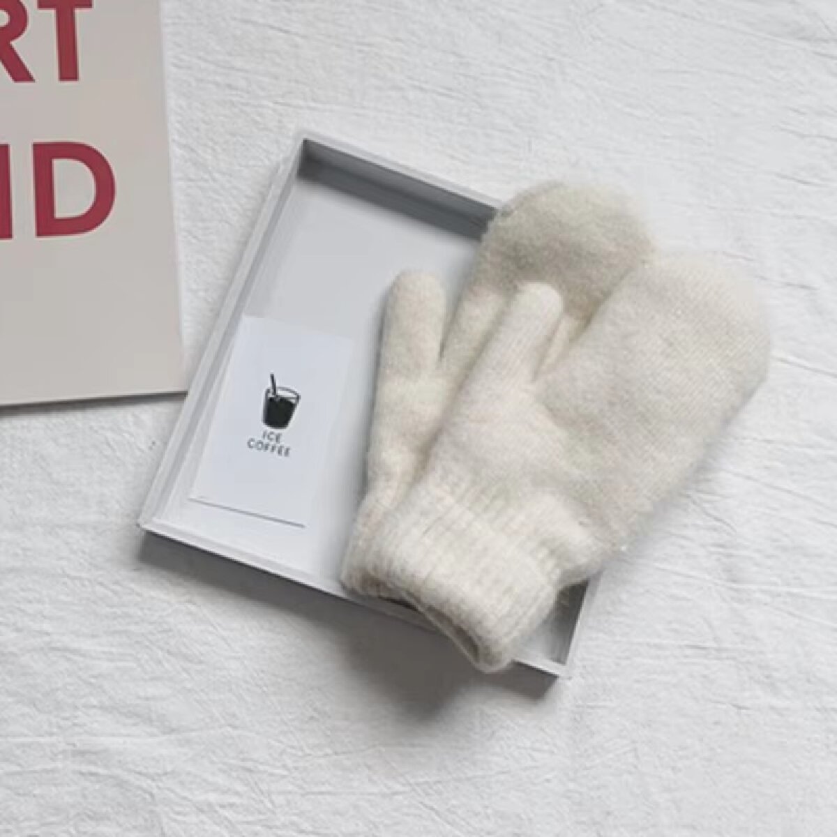 Neue Frauen Winter Warm Halten Plus Kaschmir Feste Elastizität Weiche Volle Finger Handschuhe Handschuhe Nachahmung Kaninchen Fell Gestrickte Nette