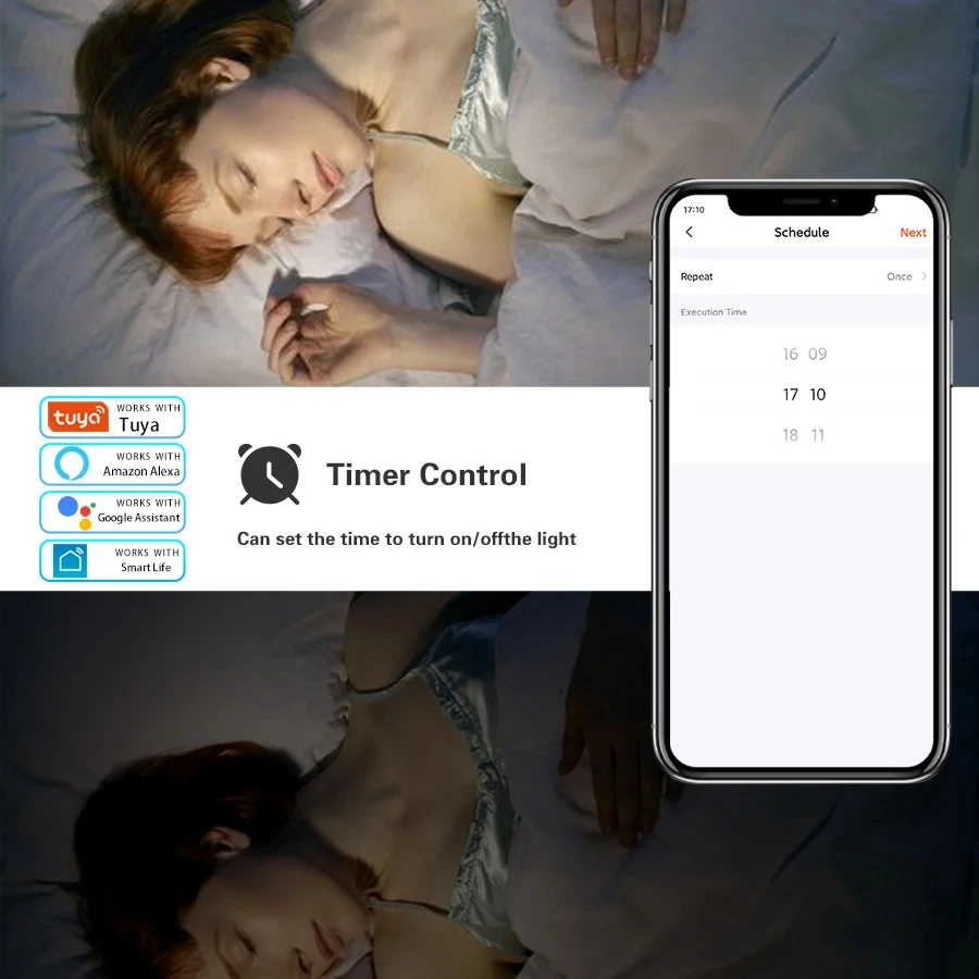 Żarówki Tuya Led 220V GU10 Wifi Bluetooth Smart Life RGB Reflektor Downlight do salonu Sufit Alexa Google Ściemnialny