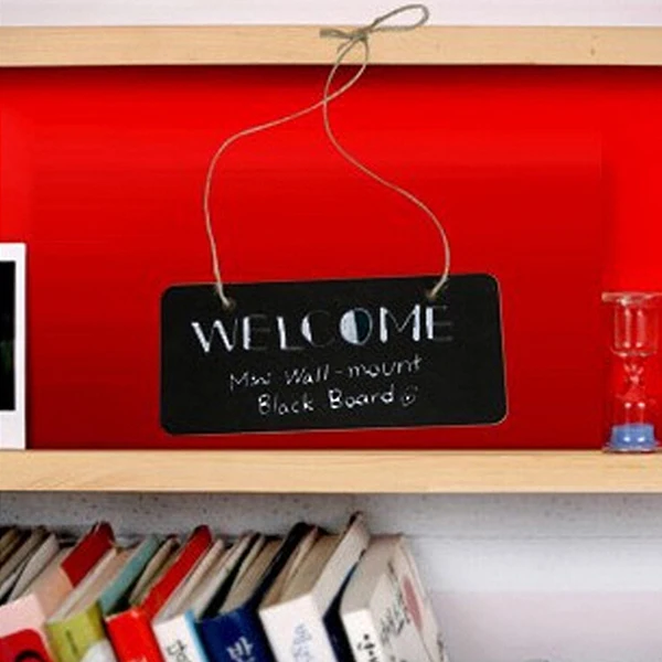 5 Pcs Mini Blackboard Chalkboard Signs Hanging Message Board Wooden Frame Table Number Menu Greeting Decor Presentation Supplies