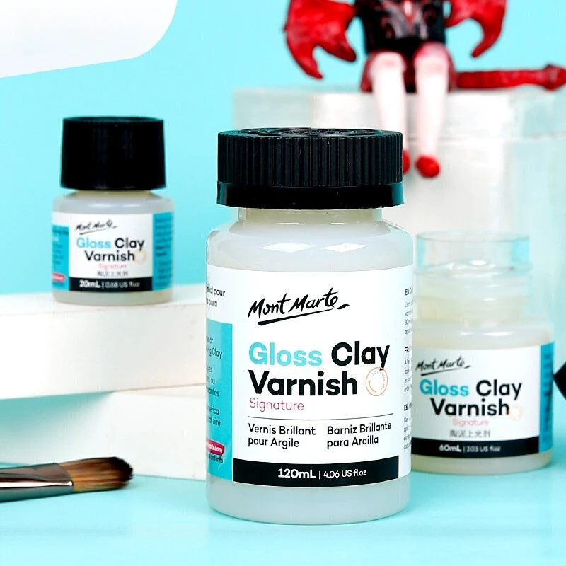 10/60/120ml เคลือบเงากันน้ําเคลือบเงา GLOSS Clay Air แห้งสําหรับขัดหินสีอะคริลิคน้ํามันทําด้วยมือ DIY เครื่องปั้นดินเผา Glossy