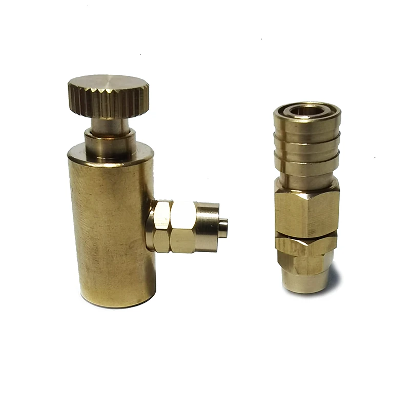 HPA Air Adapter Set Connect Green Gas Canisters with Coil Hose Quick Disconnect