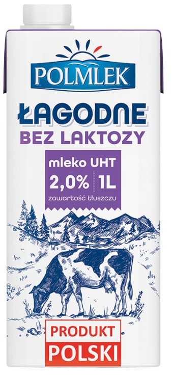 Mleko łagodne bez laktozy UHT 1l - Polmlek