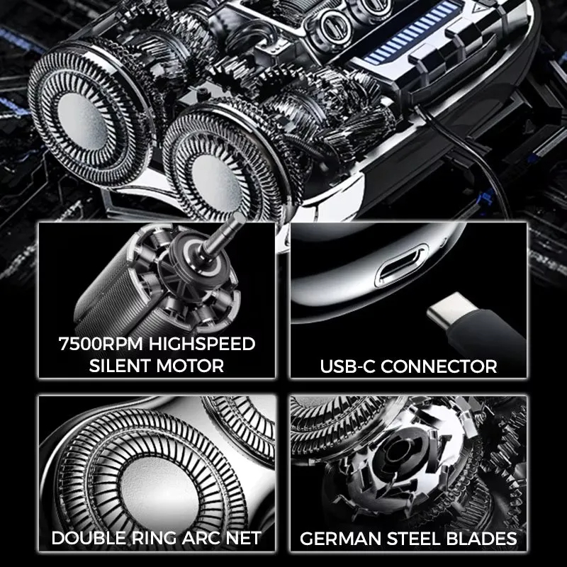 2025 New Upgraded Mini Double Head Electric Shave Magnetic Suction Men's USB Rechargeable Portable Waterproof Shaver