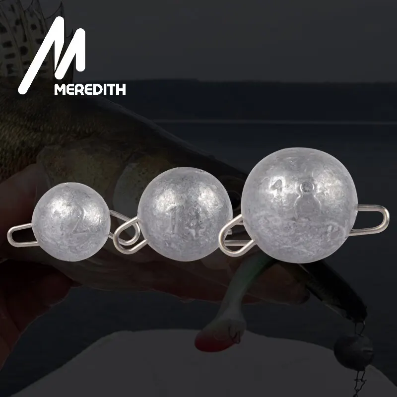 MEREDITH-anzuelo con cabeza de plantilla agrandada, 2g, 4g, 6g, señuelo suave de peso de bala de agua profunda, aparejos de pesca colgantes