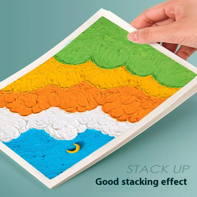 กระดาษ200GSM สีน้ำมันสีพาสเทลวาดภาพสีน้ำมันกระดาษเปล่าภาพวาด A4ชอล์กภาพวาดสีน้ำมันกระดาษเปล่าแบบพิเศษกระดาษแข็งปราศจากกรด
