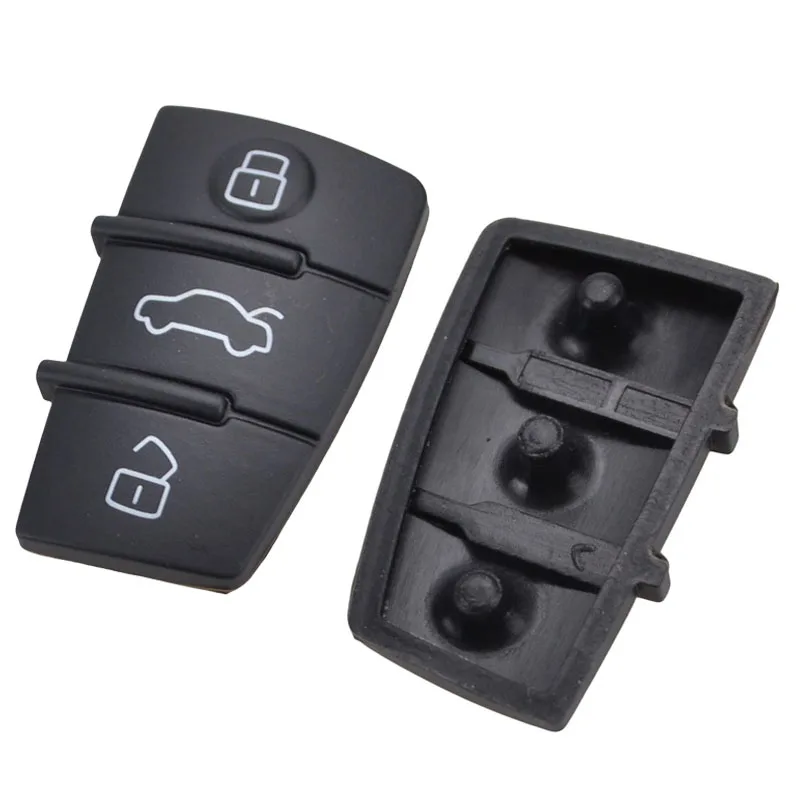 Từ Xa Lật Key FOB Vỏ 3 Nút Đệm Cao Su Thay Thế Cho Xe AUDI A2 A3 S3 A4 A6 A6L A8 Q3 TT Quattro