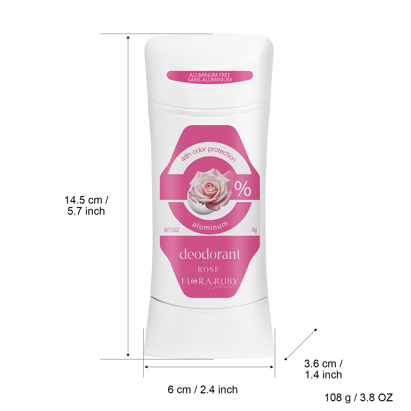 Deodorant Damen Aluminium Free Antitranspirant Stick Advanced Protection Deodorants Natural Flower Perfume Deodoran 74g