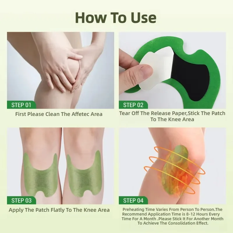 Parche para cuello, hombros y rodilla, acupuntura, calor, ajenjo cálido de larga duración para espalda, moxibustión caliente, abundancia de las articulaciones Cervical, 12 Uds.