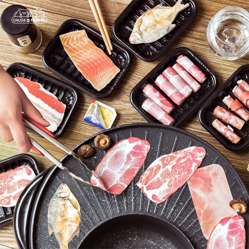 Mới Lạ Ngộ Nghĩnh Thịt Nướng Mô Phỏng Ghi Nhớ Miếng Lót Giấy Dán Ghi Chú Ghi Nhớ Máy Tính Xách Tay Đồ Văn Phòng Phẩm Giấy Note Dán Đồ Dùng Học Tập