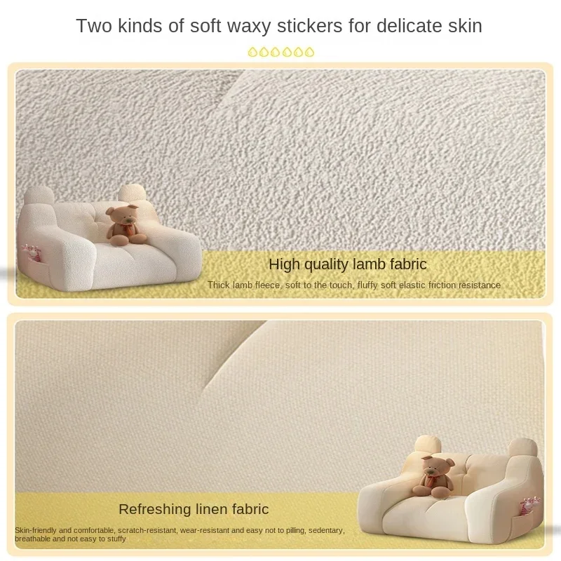 Children’s Sofa Reading Book Corner Chair Lazy Bean Bag Stool for Kindergarten Cute Small Sofa for Boys Reading Chair