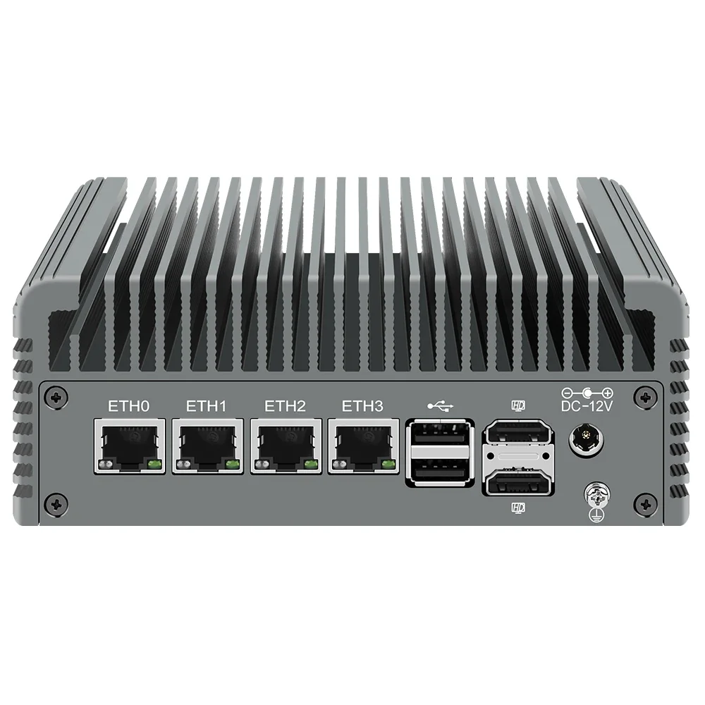Topton Nieuwe Solid Firewall PC Computer Intel Core i3 N355 N150 4xi226-V 2.5G DDR5 Type-C 2*NVMe 2*SATA Fanless Mini PC PVE Server