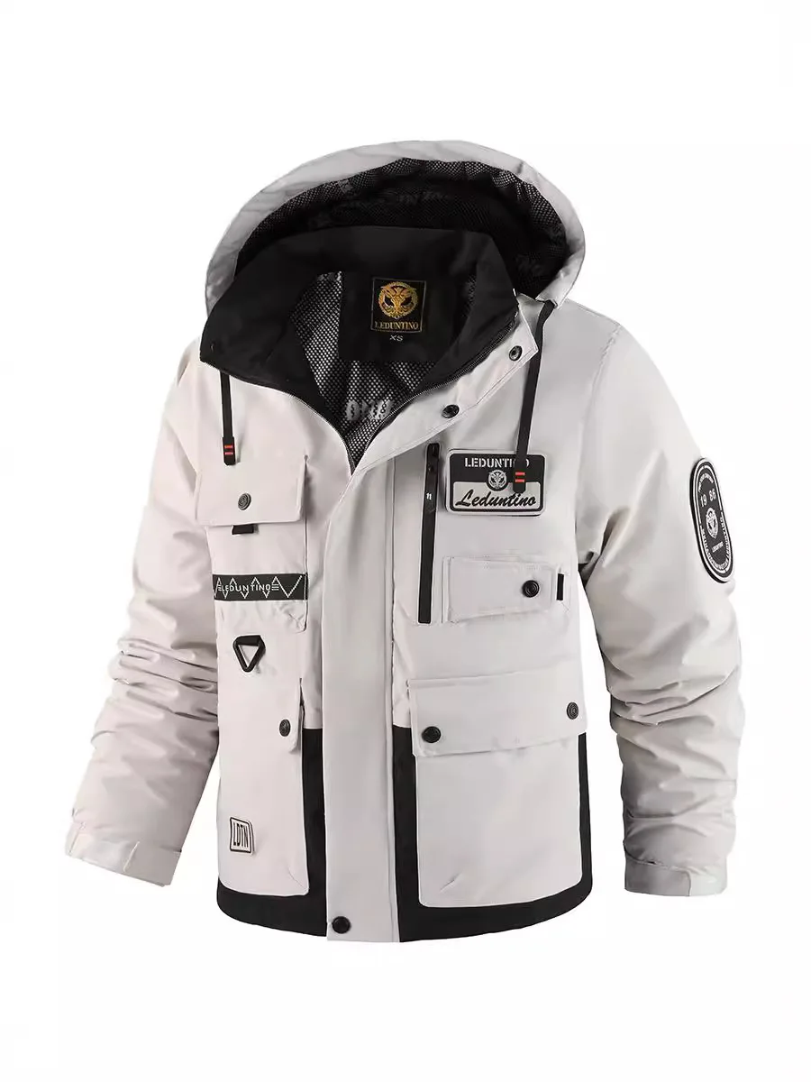 Novo masculino grosso acolchoado jaqueta ao ar livre quente acolchoado jaqueta de inverno masculino tamanho grande jaqueta com capuz à prova dwaterproof água